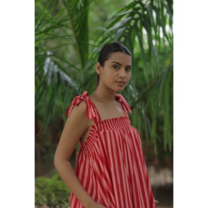 Women's Cotton <b>Boho</b> Halter <b>Dress</b> Pockets Indian Hand Block Print Adjustable Tie Straps <b>Summer</b> Sundress for Leisure Day Great - Product Image 4