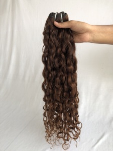 100% produit le plus vendu vison cambodgien brut 24''coloré #2 extension de faisceau bouclé donneur unique cheveux Double Machine fournisseur de trame - Product Image 6