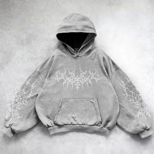 Fabricant pakistanais 100% coton français éponge Vintage sweat à capuche personnaliser meilleure qualité en détresse lavage à l'acide sweat à capuche pour hommes - Product Image 6