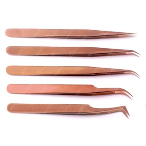 Pince à épiler japonaise en acier inoxydable pour extension de cils Marque privée en vrac Pince à épiler multifonctionnelle méga volume Pointe pointue - Product Image 5