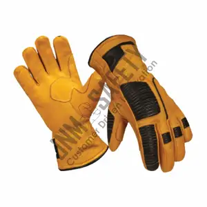 Industriële Handbescherming Brandbestrijding Lederen Mechanische Handschoenen Versterkte Koeienhuid Nerf Leer Uitgesneden Hittebestendige Handschoenen