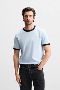 Ropa de calle de Hip Hop de gran tamaño para hombre, camisetas con mangas de bloqueo, corte recortado, ajuste cuadrado suave, diseño liso, Mangas de bloqueo, camisetas para hombre - Product Image 2