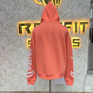 Sudadera con Capucha y Cremallera Avarice Society Naranja, Unisex, Estilo Urbano, Diseño con Apliques y Parches, Corte Holgado, Ropa de Otoño - Product Image 6