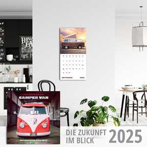 Calendrier 2025 VW Camper Bus Volkswagen Vans Bulli Wall Art - Product Image 4