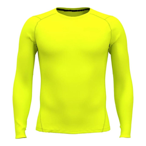 High Manufacture High Quality <b>Compression</b> <b>Shirts</b> for Men and 100% Polyester Latest Design Knitted Plain Dyed Rash Guards - Product Image 1