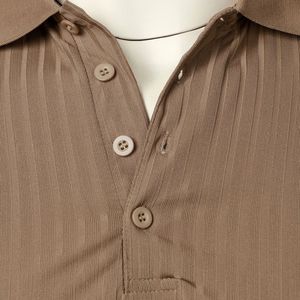 เสื้อโปโลผู้ชายยืดเข้ารูปลำลอง, เสื้อโปโลสำหรับเล่นกอล์ฟออกกำลังกายขนาดใหญ่พิเศษ - Product Image 5