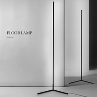 Luxe haut LED Dimmable RGB tapisserie d'ameublement coin lumière moderne chevet Ambiance Smart LED lampadaires pour salon décor