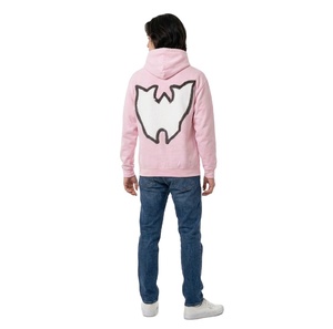 Sweat-shirt à capuche rose personnalisé avec logo, streetwear pour homme, sweat-shirt à capuche vintage avec imprimé graphique, sweat-shirt en molleton de coton lourd - Product Image 2