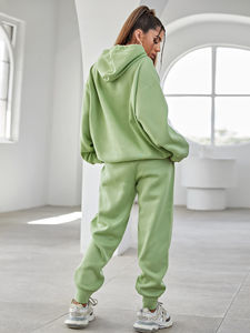 Chándal personalizable 2 en 1 para mujer, chándal estampado, transpirable, de secado rápido, antibacteriano, verano, patrón sólido, de talla grande completo - Product Image 3