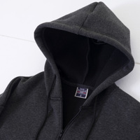 Sweat à capuche zippé personnalisable pour homme, séchage rapide, respirant, design uni, en tissu tricoté avec poche