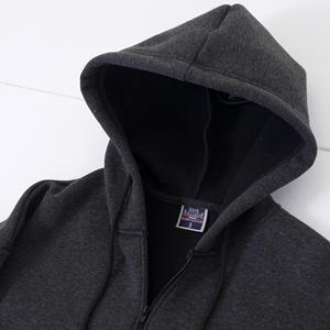 Ropa deportiva de marca personalizable para hombre, jersey con capucha y cremallera, diseño sólido de secado rápido, bolsillo de tela tejida, temporada de otoño de Turquía - Product Image 3