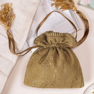Bolsa Potli con bordado pesado para novia, fiesta, boda, bolsa de Ladiesclutches y más - Product Image 1