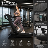 Caminadora Curva VIGFIT para Entrenamiento Cardiovascular, 6 Niveles de Resistencia Ajustable, Pantalla LCD, Máquina para Correr Comercial para Gimnasio