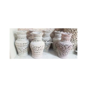 Base de flor de esteatita de colección elegante y moderna de primera calidad con diseño clásico brillante pulido Natural para decoración del hogar - Product Image 1