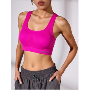 Soutien-gorge de sport athlétique pour femme LJ Purple pour la salle de sport et le yoga - Confortable, offrant un bon maintien, imprimé, modèle TOP1 - Violet - Product Image 3