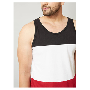 Moisture Wicking Breathable Performance <b>Mens</b> Tank Top Gym Fitness Wholesale EcoFriendly Recycled Polyester Cotton Blend Custom - Product Image 3