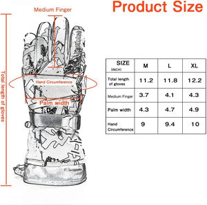 Gants de ski Gants d'hiver pour la neige Gants chauds à écran tactile/Gants de moto imperméables pour l'extérieur/Gants de ski personnalisés Vente en gros - Product Image 6