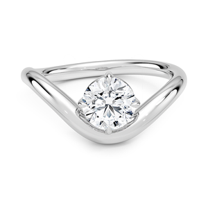 Bague solitaire minimaliste en or 10 carats coupe ronde Moissanite diamant Style classique cadeau de fiançailles de mariage pour les fêtes de femmes - Product Image 4