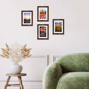 5x7 <b>Rustic</b> Wooden <b>Picture</b> <b>Frame</b> Set MDF Photo <b>Frame</b> with Wall Mounting <b>Frames</b> or Tabletop Display - Product Image 4