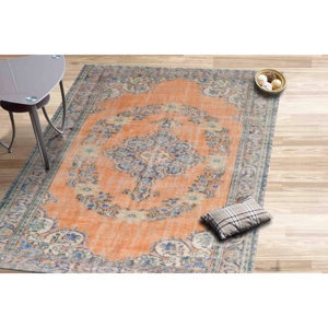 Custom Floral Oushak <b>Rug</b>: Turkish Accent <b>Rug</b>, Office Decor,<b>Chenille</b> <b>Rug</b> - Product Image 3