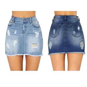 กางเกงขาสั้นผ้ายีนส์สีฟ้าอ่อนสำหรับผู้หญิงไซส์พิเศษกางเกงขาสั้นฤดูร้อนเอวสูง - Product Image 3