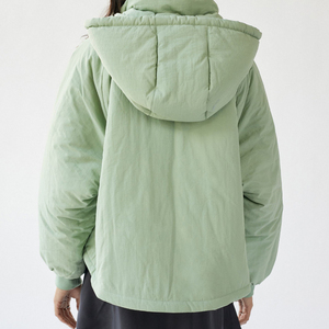 Chaquetas Acolchadas con Cierre y Relleno de Algodón Estampadas OEM, para Mujer, Color Sólido, Transpirables, Ajuste Holgado, Diseños de Moda - Product Image 2
