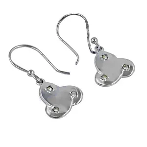 Pendientes Colgantes de Plata 925 con Circonita Cúbica para Mujer, Chapados en Oro de 14K, 18K y 24K, Oro Blanco, Diamantes, para Bodas y Fiestas - Product Image 3