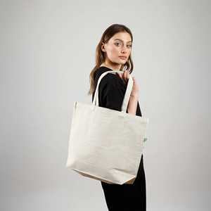 กระเป๋าผ้าแคนวาสรีไซเคิลขนาด 12 ออนซ์ เป็นมิตรกับสิ่งแวดล้อม ทนทาน พร้อมหูหิ้วยาว ลายพิมพ์สกรีน สำหรับใช้ในชีวิตประจำวันหรือใช้โฆษณาบนชายหาด - Product Image 2