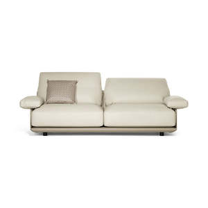 Sofá de Cuero Blisscape Premium de 2 Plazas, Estilo Rústico Cuadrado con Estructura Metálica, Tapizado en Cuero Genuino, Juego de Muebles para el Hogar - Product Image 1