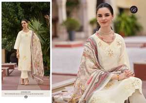 Colección exclusiva de seda romana bordada Salwar Kameez indio pakistaní ropa de fiesta materiales de vestir tarifas al por mayor disponibles - Product Image 3