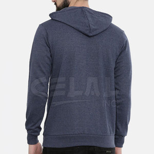 Sudadera con capucha para hombre, de tejido de buena calidad, forro polar, con cremallera, Color sólido, a la moda - Product Image 3