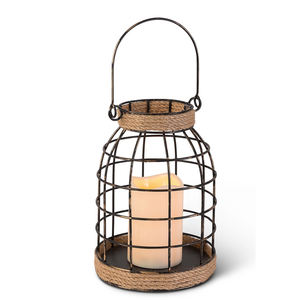 Galvanized Metal <b>Candle</b> <b>Lantern</b> - Product Image 2