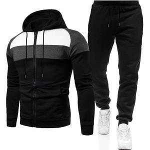 Conjunto Deportivo de Dos Piezas con Sudadera con Capucha de Color Sólido para Hombre, Ropa Deportiva Informal de Moda para Exteriores, Chándal para Hombre - Product Image 2