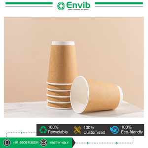 Taza de papel de doble pared reciclable de 12oz de alta calidad, Material Kraft resistente al calor con pintura PE, café directo de fábrica - Product Image 5