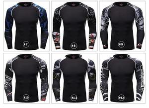 Design personnalisé Fitness Gym Rash Guard pour hommes Chemises à compression Sweat-shirt activé T-Shirt de sport unisexe - Product Image 5