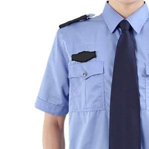 Uniformes de guardia de seguridad de diseño de alta calidad con cuello levantado/2025 MOQ bajo uniforme de seguridad con botones de manga corta para hombres - Product Image 5