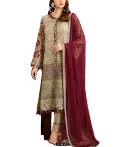 Pieza césped Salwar Kameez mujeres indio Pakistán damas fiesta desgaste Punjabi nupcial gasa césped niñas fiesta hecha a mano traje al por mayor - Product Image 1