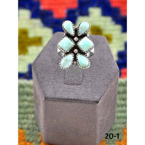 Bague ajustable en argent sterling et turquoise Paloma d'inspiration sud-ouest, bijou tendance en acier inoxydable avec sertissage clos, cadeau idéal - Product Image 3