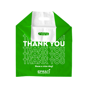 Bolsa de Compras Ecológica de Plástico MDPE Reforzado con Asa Troquelada, Desechable, Turquía - Product Image 4