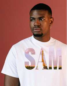 Camiseta de algodón vaquero personalizada para hombres y mujeres, tela batik de verano con apliques de nombre, personaliza tu propio diseño - Product Image 1