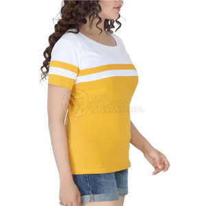Vente en gros T-shirts unis en coton et polyester pour femmes T-shirt à manches courtes pour femmes T-shirt Spirit 100% coton - Product Image 3