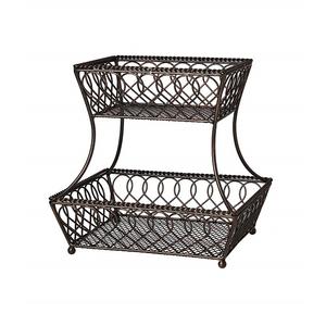 ตะกร้าผลไม้โลหะเคลือบเงาสำหรับห้องครัวและโต๊ะรับประทานอาหารตะกร้าผลไม้โลหะสำหรับร้านอาหารโรงแรมหรูดีไซน์ทันสมัย - Product Image 3