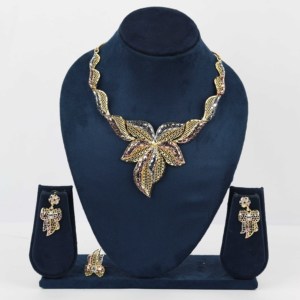 Chaîne de boîte en laiton plaqué 3 tons de luxe Ensemble de bijoux religieux orthodoxes tricolores à la mode élégant de Turquie - Product Image 2