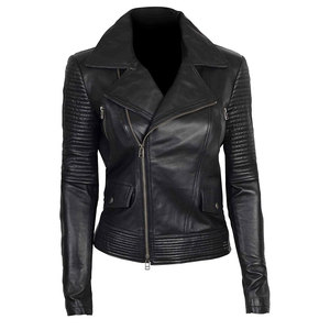 Chaqueta de cuero para mujer hecha en fábrica para ropa de invierno Diseño OEM de calidad superior Chaqueta de cuero para mujer de tamaño adulto - Product Image 3