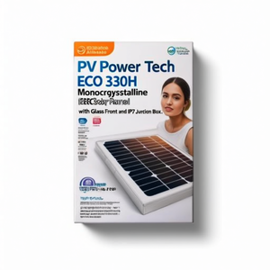Panneau solaire monocristallin PERC PV Power Tech ECO 330H avec façade en verre et boîtier de jonction IP67 - Product Image 2