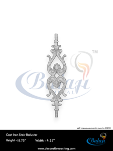 Grille de balcon moderne en fonte grise, moulage au sable, finition super sablée, panneau de protection, composant de garde-corps, garantie 5 ans - Product Image 3