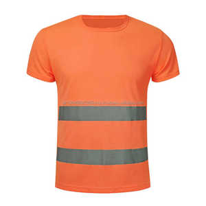 <b>High</b> Visibility Short Sleeve Reflective Safety <b>T</b> <b>Shirt</b> Men Heavy Duty Breathable Hi <b>Vis</b> <b>Shirt</b> Safety Moisture - Product Image 3