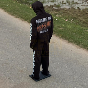 ชุดวอร์มผ้าพิมพ์ลายพลอยเทียมสำหรับผู้ชายชุดวอร์มผ้าฮิปฮอปสไตล์ฮิปฮอปตามสั่ง - Product Image 5