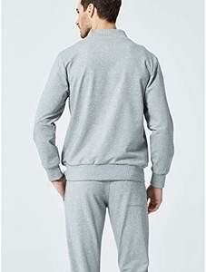 Vente en gros OEM survêtements respirants pour hommes pour la saison d'hiver, survêtement de jogging avec capuche à rayures contrastées - Product Image 2