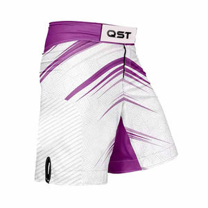 Short de combat personnalisable MMA Kimono Jiu Jitsu confortable et extensible dans les deux sens Logo court Muay Thai de marque pour vêtements d'arts martiaux - Product Image 1